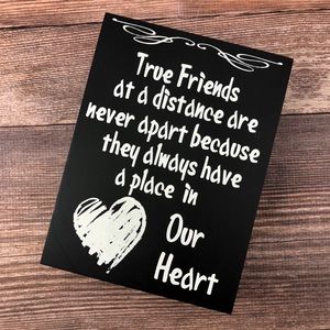 True Friends Decorative Wood Block NWOT